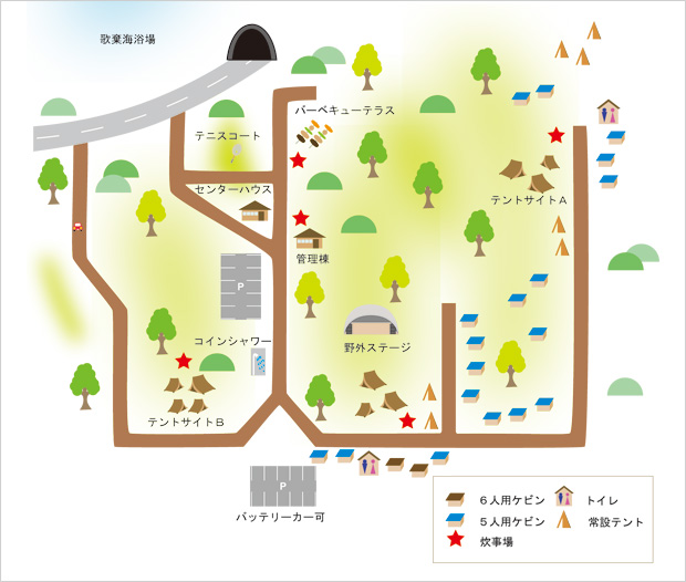 家族旅行村地図